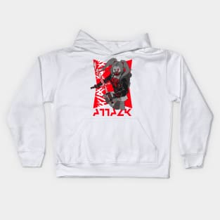 The Bloodthirsty Female Warrior Kids Hoodie